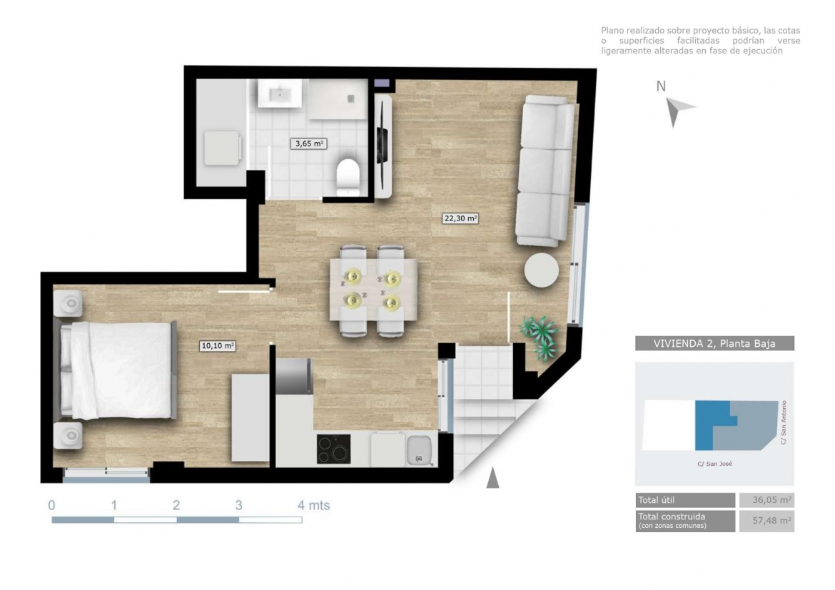 PLANTA BAJA 1 DORMITORIO EN SANTA POLA